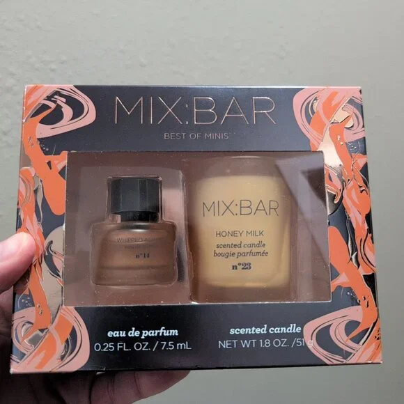 Mix Bar Best Of Minis Whipped Almond Eau De Parfum 0.25 oz & Honey Milk Candle - Picture 1 of 4